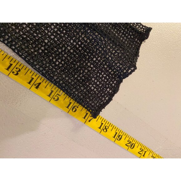 Black Open Front Layered Mesh Cardigan With 3/4 Sleeves By Creation Size XL - Picture 11 of 11